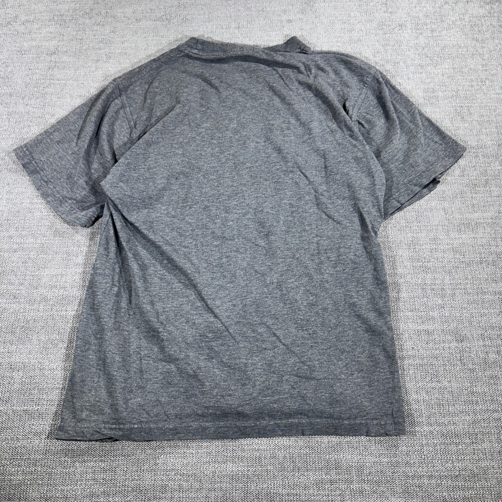 Adidas T-Shirt Mens Small Gray Good Short Sleeve Embroidered Logo Heathered - Picture 2 of 8